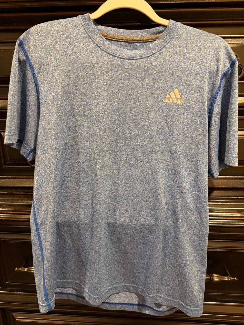 adidas Light Heather Blue Athletic Short-Sleeve Tee